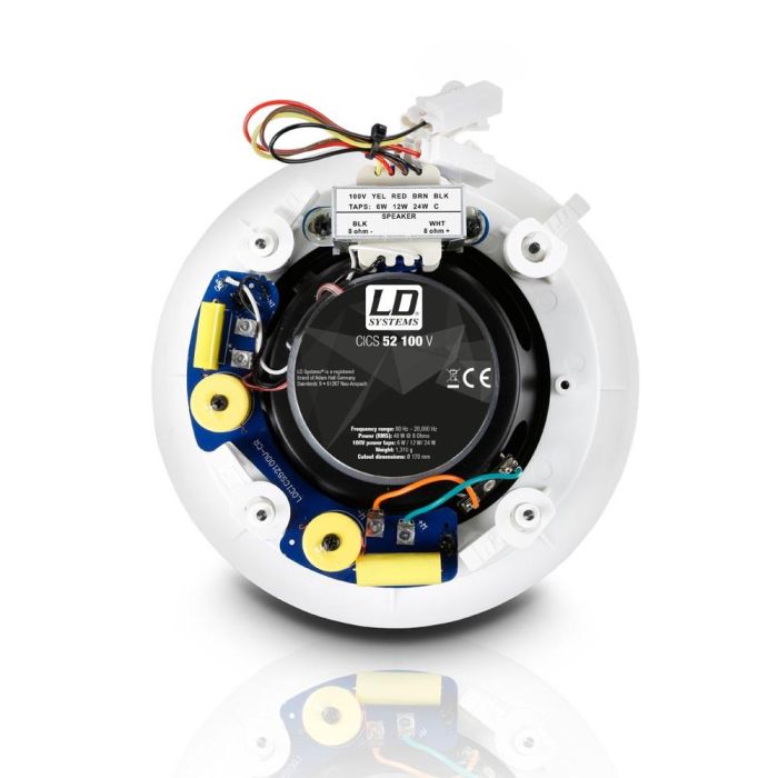 LD Systems Integration Serie Contractor (LDCICS52100V) 5.25" 2-Way In-Ceiling Speaker 100 V Warranty 2 Years (Pu8) 1 LD Systems Integration Serie Contractor (LDCICS52100V) 5.25" 2-Way In-Ceiling Speaker 100 V Warranty 2 Years (Pu8) 1