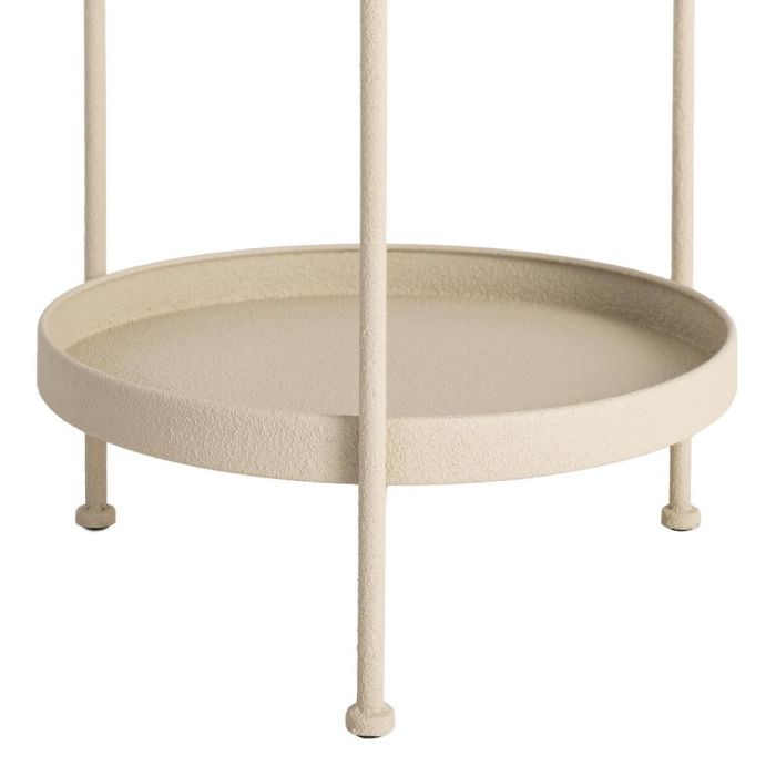 Mesita Beige Metal 36,50 X 36,50 X 66 cm