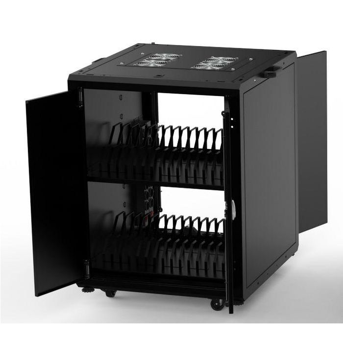 Lanview DCN Laptop Cabinet for 32 mobile storage and charging solution for 32 devices. 1