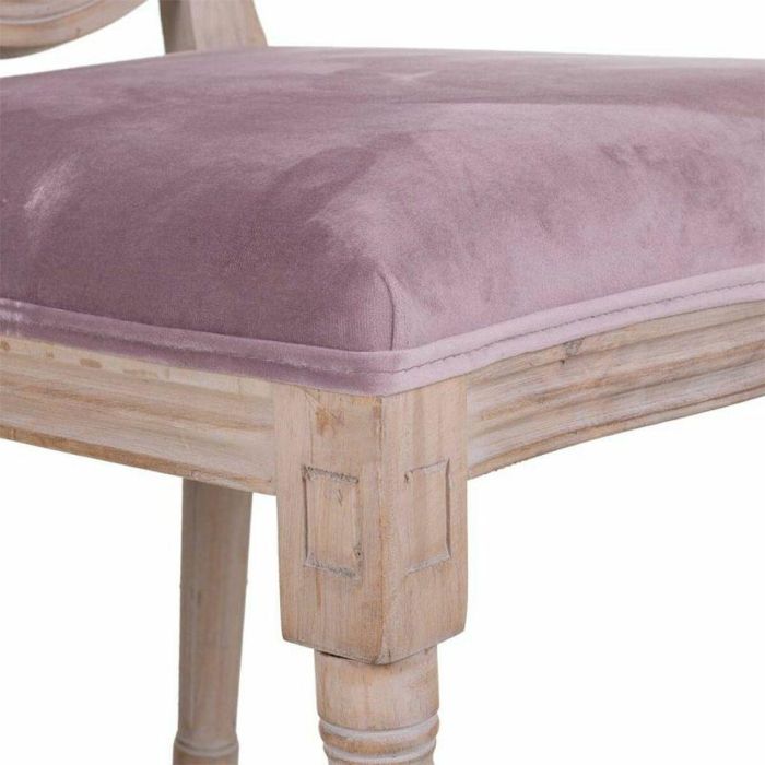 Silla de Comedor Alexandra House Living Rosa 100 % poliéster 46 x 96 x 48 cm 2