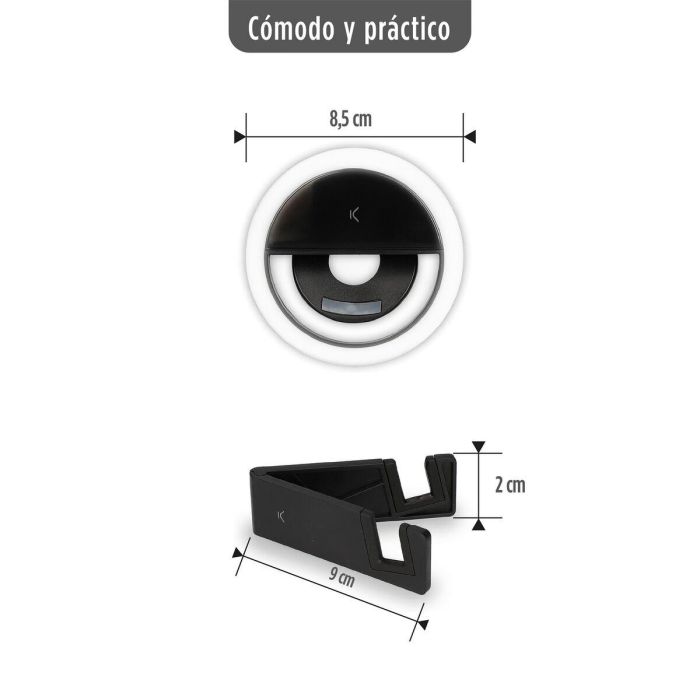 Aro de Luz para Selfie Recargable KSIX TP-8427542116006_BXYOUTBMINI_Vendor 3W 2 Aro de Luz para Selfie Recargable KSIX TP-8427542116006_BXYOUTBMINI_Vendor 3W 2