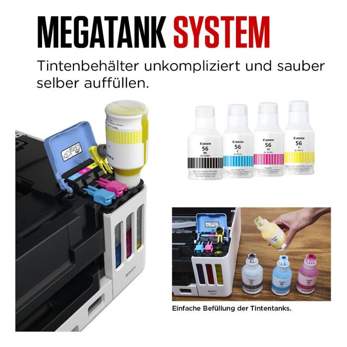 Canon MAXIFY GX1050 Multifunción 3en1 Inyección de Tinta, Imprimir, Copiar, Escanear, LAN, WLAN, Dúplex A4 6