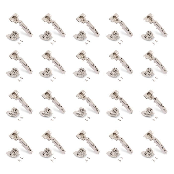 Emuca Lote de 20 bisagras rectas X92N y suplementos de montaje mixto, Diámetro 5x9.5mm, Altura 0, Acero, Niquelado 0 Emuca Lote de 20 bisagras rectas X92N y suplementos de montaje mixto, Diámetro 5x9.5mm, Altura 0, Acero, Niquelado 0