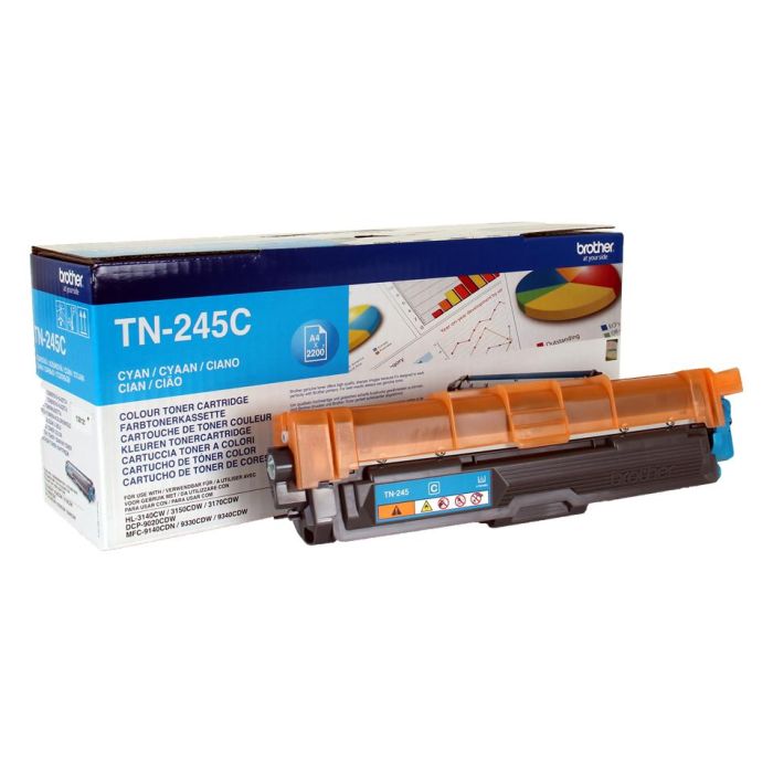 Brother TN-245C Tóner Original Cian de Alta Capacidad, rendimiento de hasta 2.200 páginas