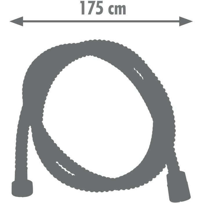 ROUSSEAU ROU3047404204846 Manguera de ducha 1,75m con tuerca metálica anti-torsión, engarces de seguridad, acero inoxidable cromado 4 ROUSSEAU ROU3047404204846 Manguera de ducha 1,75m con tuerca metálica anti-torsión, engarces de seguridad, acero inoxidable cromado 4