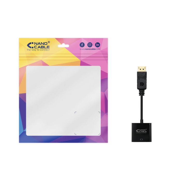 Nano Cable 10.16.0602 Conversor DisplayPort Macho - VGA Hembra 15cm Negro 3