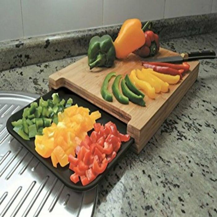 Jocca Tabla de Cortar de Bambú con Bandeja Integrada 36x27,5x4 cm - Ideal para Cortar y Servir 0 Jocca Tabla de Cortar de Bambú con Bandeja Integrada 36x27,5x4 cm - Ideal para Cortar y Servir 0