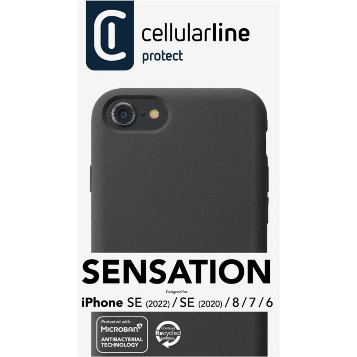 Cellularline Silikon Case SENSATION fr iPhone 6/7/8/SE. Black 2
