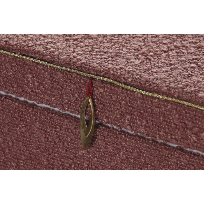 DKD Home Decor Joyero Glam Burdeos Poliester 22 x 12 x 9.5 cm (4 Unidades) 2