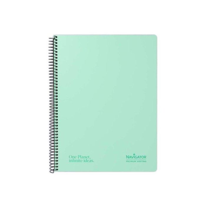 Bloc Navigator Tapa Extra A4 80H Cuadric.4X4 80G Pastel Mint (Set de 5)