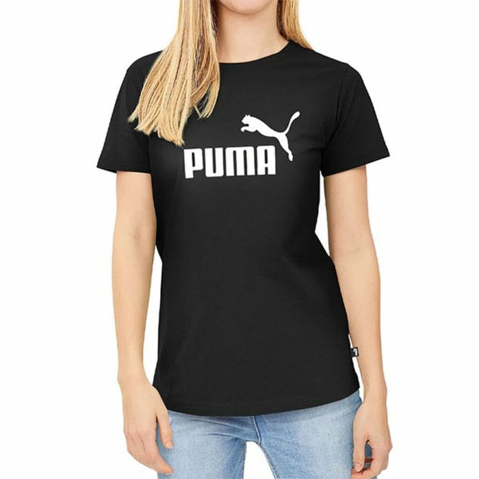 Camiseta de Manga Corta Mujer Puma LOGO TEE 586774 01 Negro XS