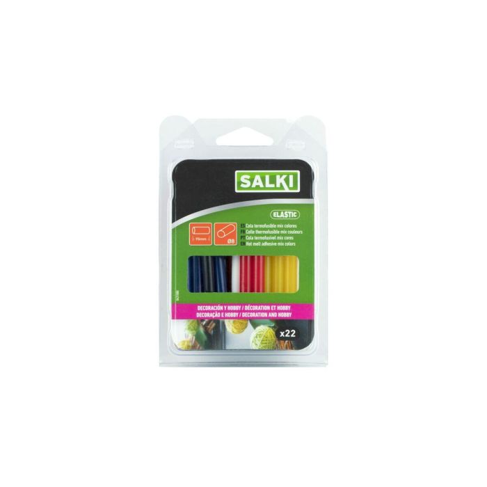 Barras de cola termofusible Salki 431088 Multicolor Decoración Ø 8 x 95 mm 105 g (22 Unidades) 3 Barras de cola termofusible Salki 431088 Multicolor Decoración Ø 8 x 95 mm 105 g (22 Unidades) 3