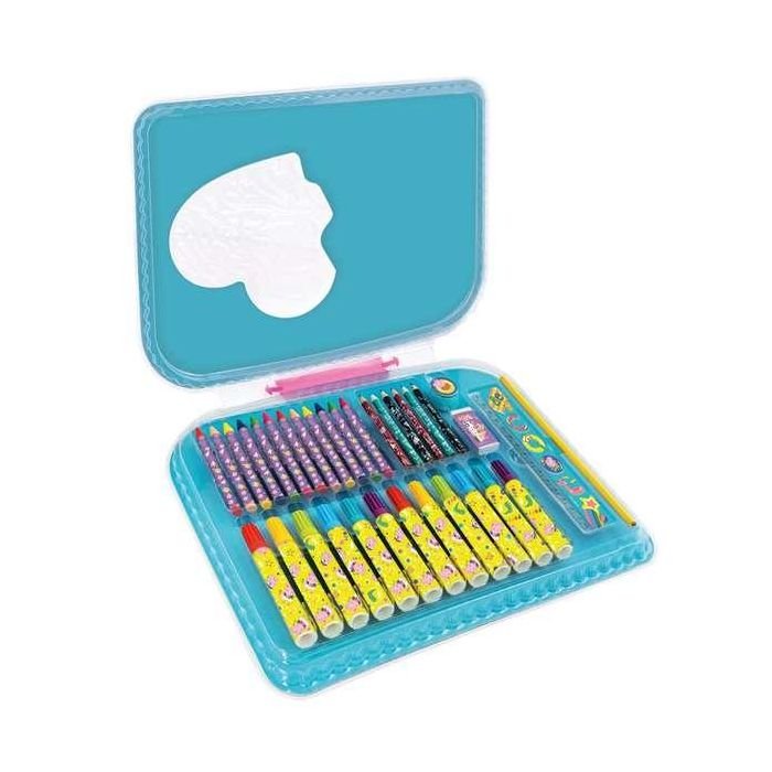 Maletín de actividades artísiticas peppa pig con 12 crayones, 12 rotuladores, 6 lápices de colores, regla, lápiz, borrador y sacapuntas. 32x25x2 cm 3 Maletín de actividades artísiticas peppa pig con 12 crayones, 12 rotuladores, 6 lápices de colores, regla, lápiz, borrador y sacapuntas. 32x25x2 cm 3