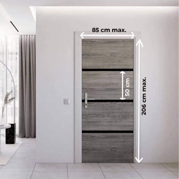 Kit de renovación de puertas - NORDLINGER PRO - 4 hojas 85 x 50 cm y 3 perfiles negros 85 x 2 cm - Roble Greige 1 Kit de renovación de puertas - NORDLINGER PRO - 4 hojas 85 x 50 cm y 3 perfiles negros 85 x 2 cm - Roble Greige 1