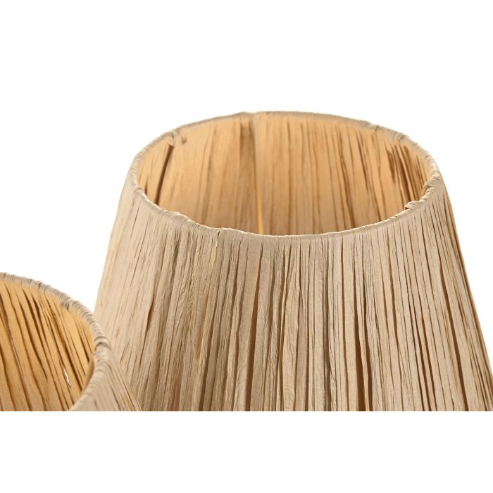 Lampara Sobremesa Tropical DKD Home Decor Blanco Marron 22 x 31 x 22 cm (6 Unidades) 3