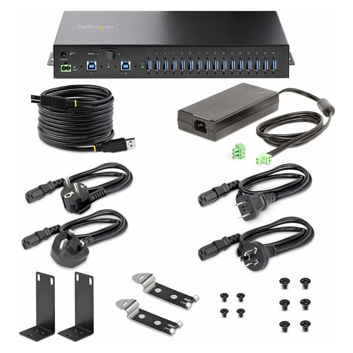 StarTech USB 5GBPS HUB FOR Hub Ladrón Industrial de Metal USB 3.0 de 16 Puertos y 5Gbps 9 StarTech USB 5GBPS HUB FOR Hub Ladrón Industrial de Metal USB 3.0 de 16 Puertos y 5Gbps 9