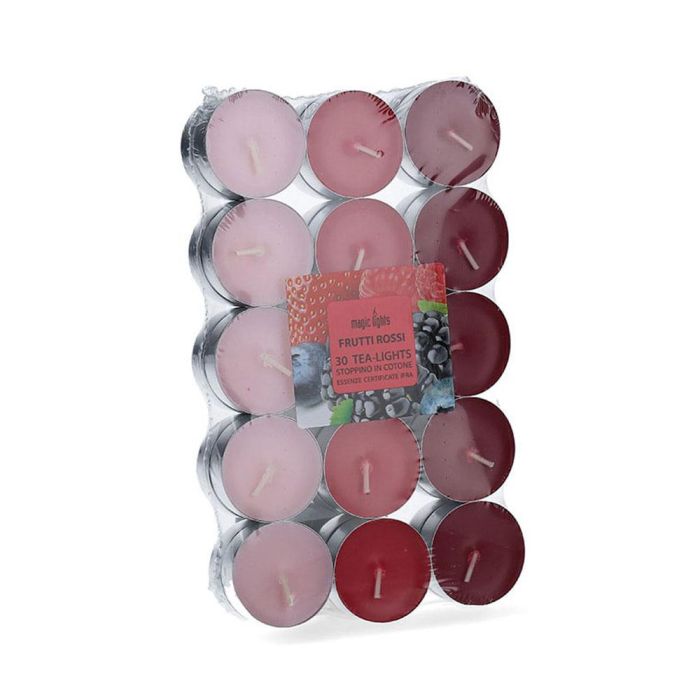 Magic Lights Pack 30 velas perfumadas aroma frutos rojos 3,7 cm