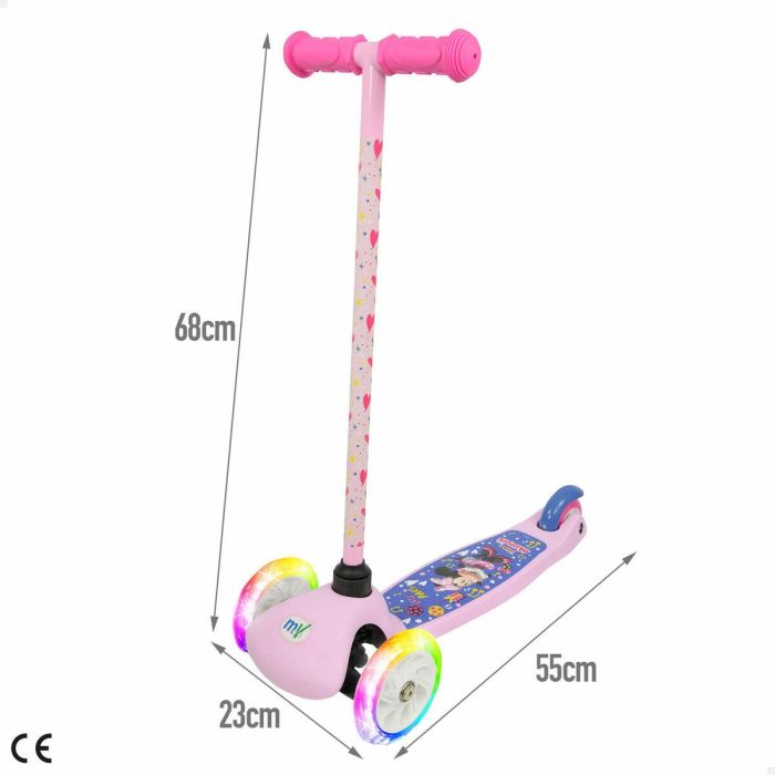 Patinete Scooter Minnie Mouse Goma Metal Plástico 3