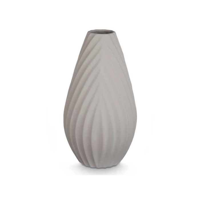 Jarrón Cerámica Raya Diagonal 49 cm Gris - Giftdecor 1 Jarrón Cerámica Raya Diagonal 49 cm Gris - Giftdecor 1