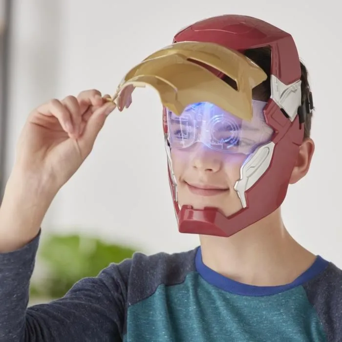 Hasbro Máscara Electrónica de Iron Man HAS1721206321494 con Visera Móvil y Efectos de Luz para Niños 5