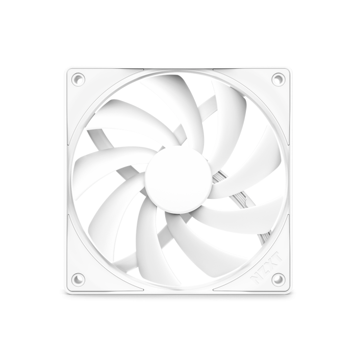 NZXT RF-Q12SF-W2 Ventilador para Ordenador de 12 cm, Rodamiento Dinámico Fluido, 1700 RPM, Blanco