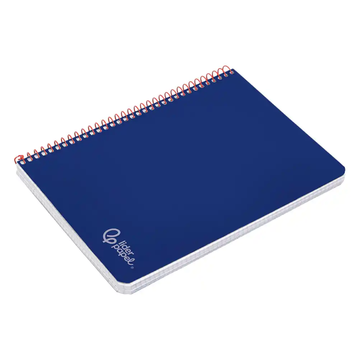 Liderpapel Cuaderno Espiral A4 Witty Tapa Dura 80 Hojas 90gr Pauta 2,5mm con Margen Color Azul Oscuro 4