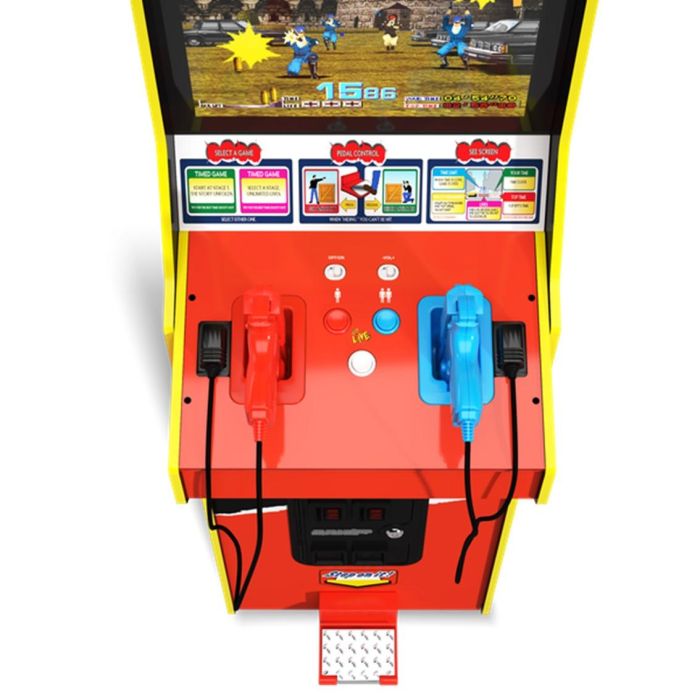 Arcade1Up Máquina Arcade Time Crisis Deluxe, 4 Juegos Clásicos (Time Crisis, Point Blank), 2 Pistolas, Pedal, WiFi, Pantalla 17" LCD 3