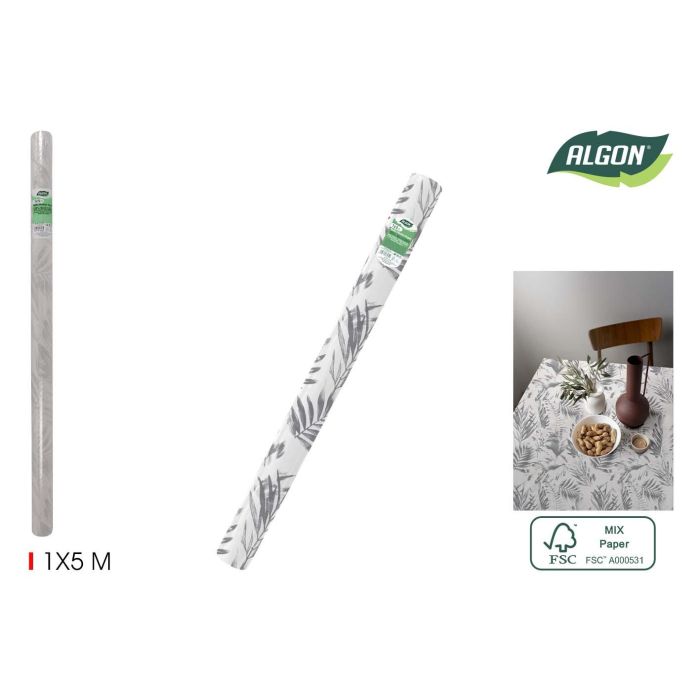 Mantel Leaves1 con Mandril 1x5m - Algon (16 Unidades) Mantel Leaves1 con Mandril 1x5m - Algon (16 Unidades)