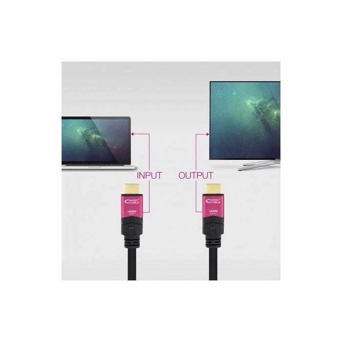 Cable HDMI NANOCABLE 10.15.3715 4K HDR 15 m Negro 3 Cable HDMI NANOCABLE 10.15.3715 4K HDR 15 m Negro 3