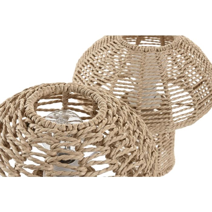 Lampara Sobremesa Tropical DKD Home Decor Marron 18 x 18 x 18 cm (4 Unidades) 3 Lampara Sobremesa Tropical DKD Home Decor Marron 18 x 18 x 18 cm (4 Unidades) 3