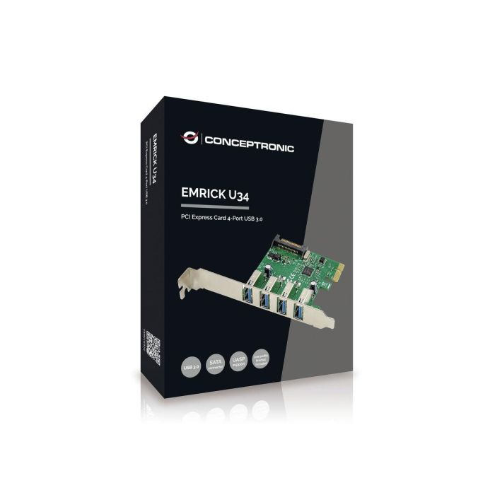 Conceptronic Tarjeta PCI Express 4 Puertos USB 3.0, VL805, Compatible con Windows 10/8/7/XP, Linux 3