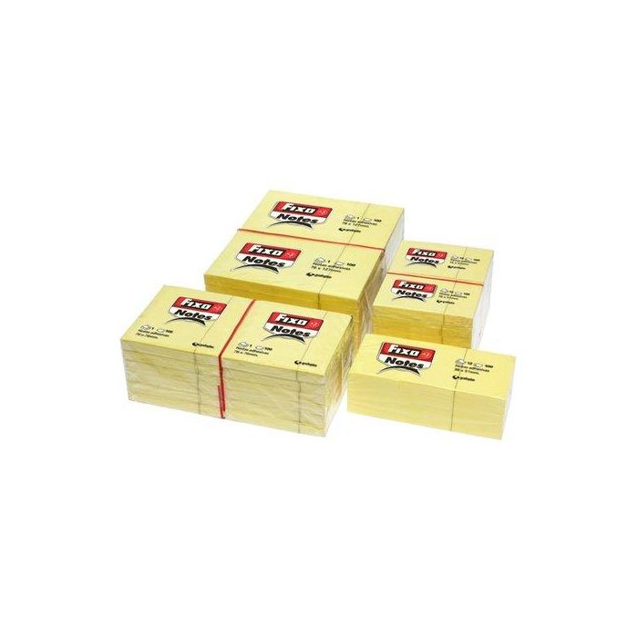 Taco Notas Fixo Notes 100H 38X51 Amarillo Pack De 12 24 unidades