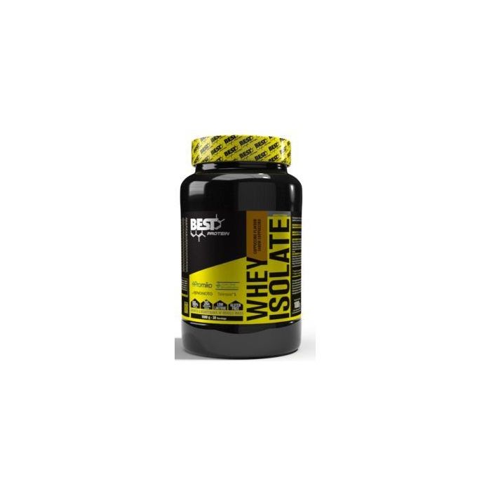 BEST PROTEIN Whey Isolate Capuccino 90% Proteína 1000g - Suero de Leche Concentrado para Crecimiento Muscular