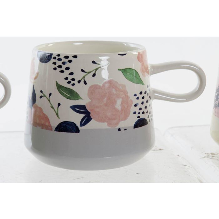 DKD Home Decor Taza Mug Shabby Flores Multicolor 360ml Gres Apto Microondas y Lavavajillas (Pack de 12 Unidades Surtidas) 2 DKD Home Decor Taza Mug Shabby Flores Multicolor 360ml Gres Apto Microondas y Lavavajillas (Pack de 12 Unidades Surtidas) 2