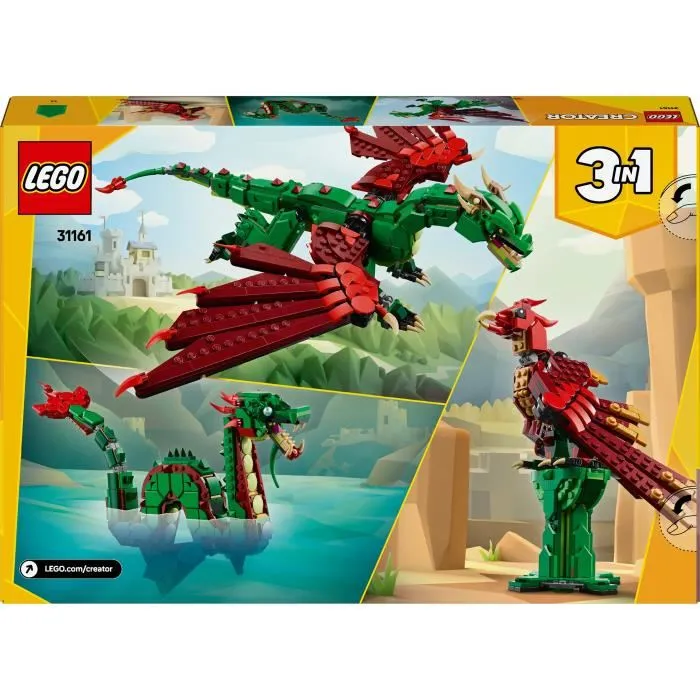 Lego Dragón medieval 31161 3 en 1: Juguete de construcción para niños a partir de 9 años 5