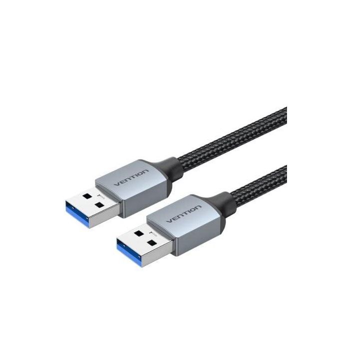 Vention CTSHD Cable USB 3.0 Datos USB-A Macho a USB-A Macho 5 Gbps 2A 50cm Trenzado Blindado Negro