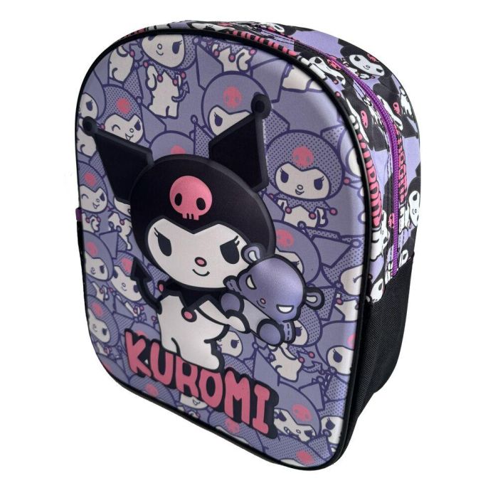 Hello Kitty Mochila 3D Kuromi 29cm - 24x29x9,5cm