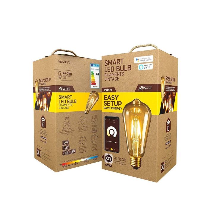 Bombilla Inteligente Muvit iO 5 W E27 1800 K 2700 K 480 Lm Wi-Fi 8