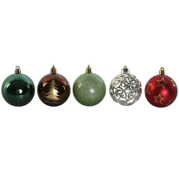 DKD Home Decor Bolas de Navidad Tradicionales Set 30 Unidades de 6cm - Decoración Multicolor PVC (Paquete 12x30x18cm) 1 DKD Home Decor Bolas de Navidad Tradicionales Set 30 Unidades de 6cm - Decoración Multicolor PVC (Paquete 12x30x18cm) 1