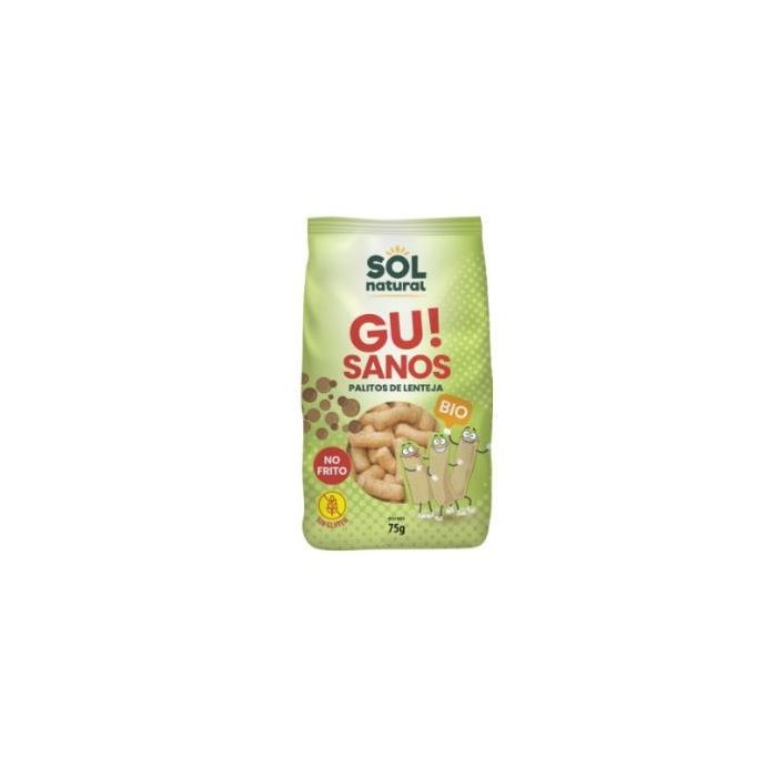 SOLNATURAL Gusanitos de Lenteja Bio, no Fritos y Sin Gluten 75g