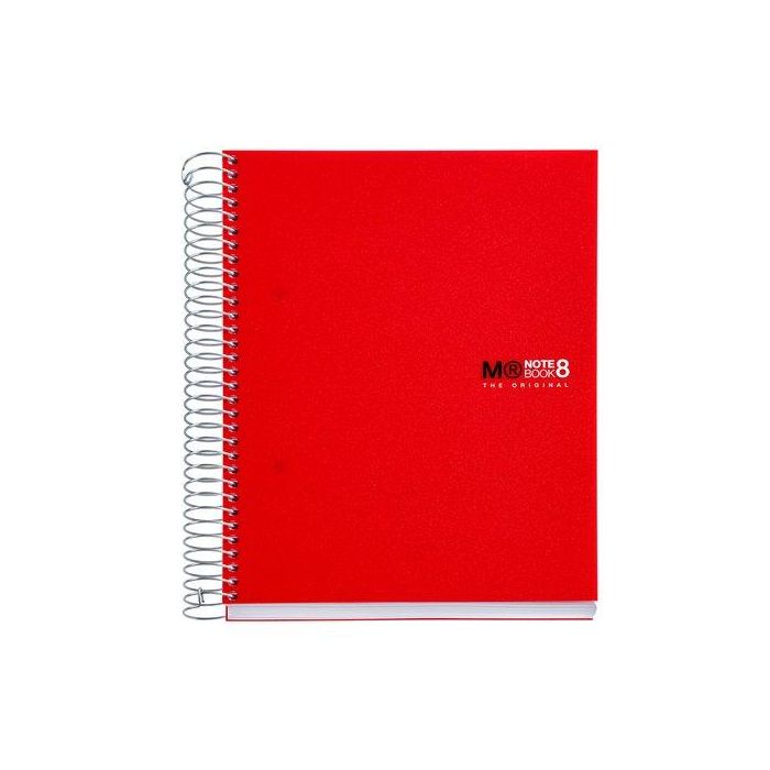 Bloc Miquelrius The Original Notebook 8 Micro.Tapa Pp A5 200H 70G Cuadric.5X5 Rojo (Set de 5)