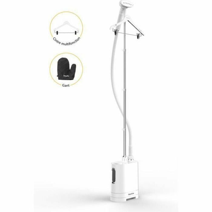 STEAMONE H2020 - Vaporizador vertical blanco - 1900W - 40g por minuto - listo en 60 scd - 1,2L STEAMONE H2020 - Vaporizador vertical blanco - 1900W - 40g por minuto - listo en 60 scd - 1,2L