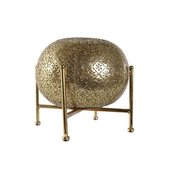 DKD Home Decor Portavela Oriental Dorado de Metal y Cristal para Decoración, 24x24x20 cm 4 DKD Home Decor Portavela Oriental Dorado de Metal y Cristal para Decoración, 24x24x20 cm 4