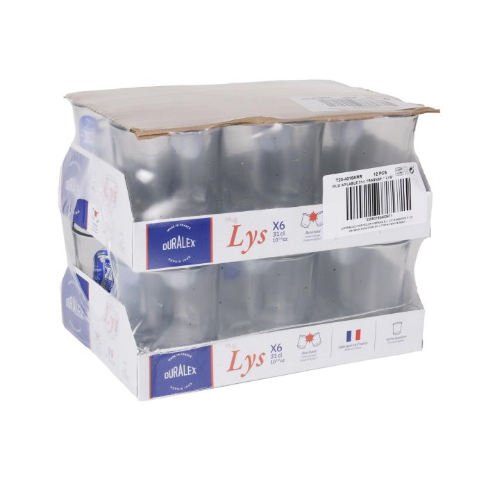 Duralex Mug Apilable Transparente 31 cl Colección Lys (12 Unidades) 6