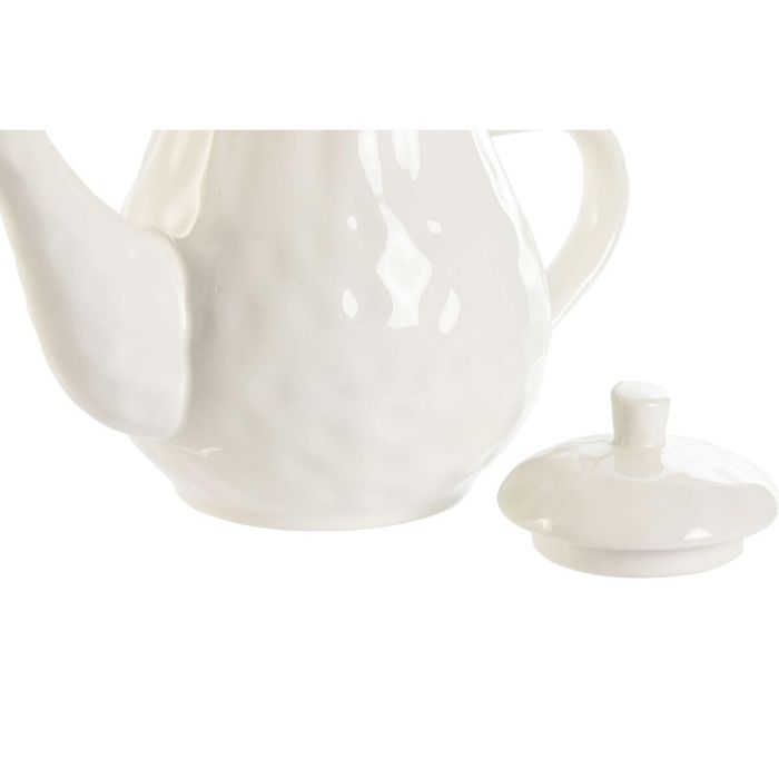 Tetera Cottage DKD Home Decor Blanco Marron 13 x 16 x 22 cm 2 Tetera Cottage DKD Home Decor Blanco Marron 13 x 16 x 22 cm 2
