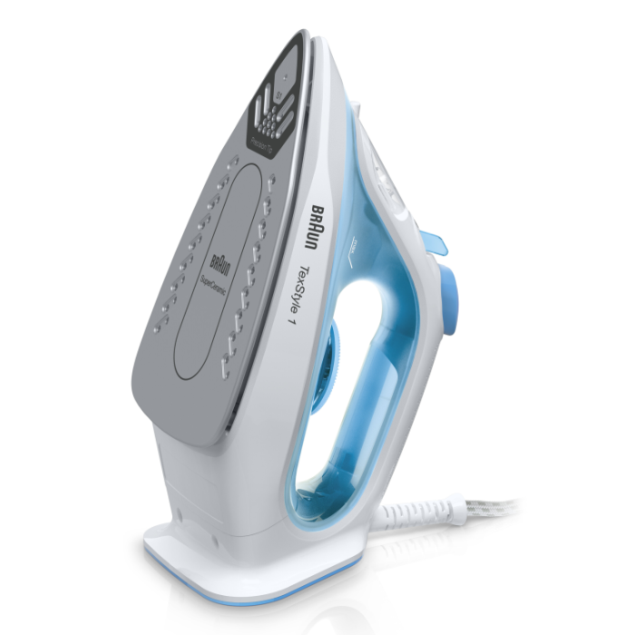 Braun Plancha a vapor SI1050BL Suela de cerámica 2000 W Azul, Blanco Braun Plancha a vapor SI1050BL Suela de cerámica 2000 W Azul, Blanco
