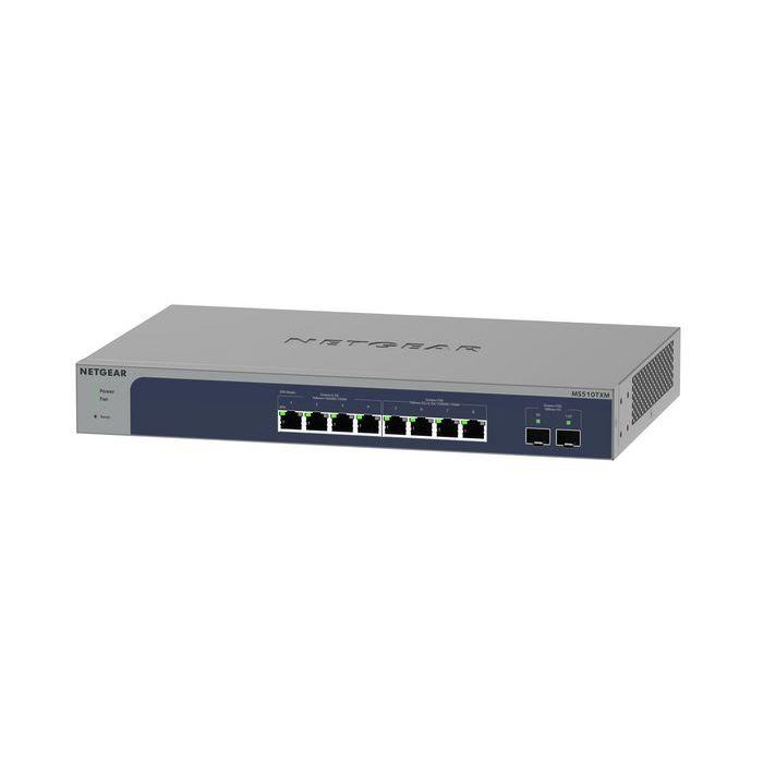 Netgear MS510TXM Switch gestionado de 8 puertos Multi-Gigabit Ethernet y 2 puertos SFP+ para rack 3