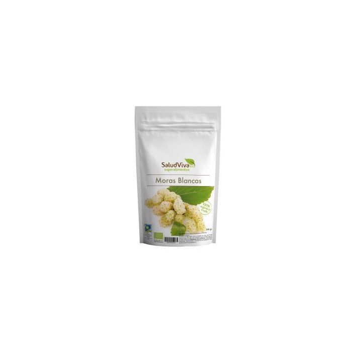 SALUD VIVA Moras Blancas Deshidratadas Ecológicas 140g, Crudas, Veganas, Sin Gluten, Sin Azúcar Añadido