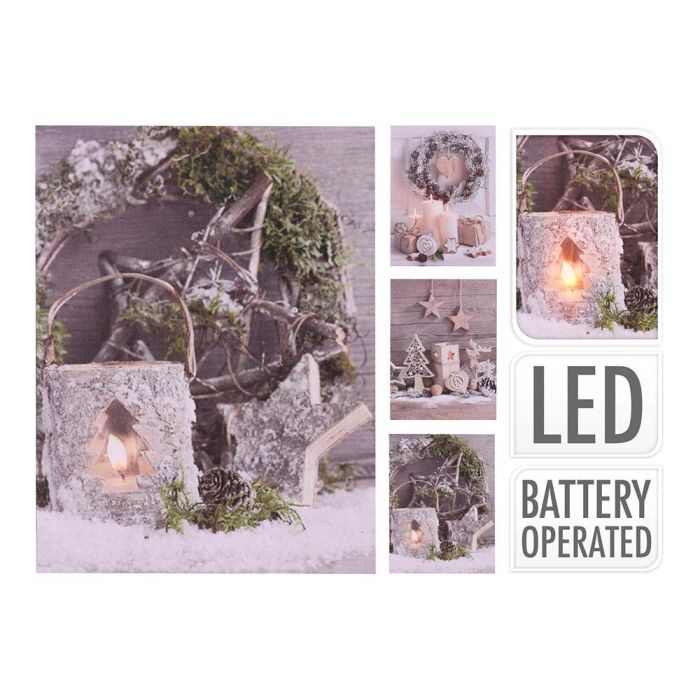 Cuadro navideño LED 15x20 cm - Modelos surtidos 0 Cuadro navideño LED 15x20 cm - Modelos surtidos 0