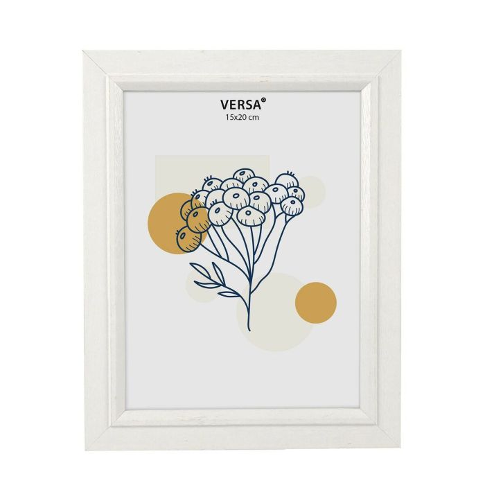 Marco de Fotos Versa Blanco Madera MDF Vintage 1,5 x 24 x 19 cm Marco de Fotos Versa Blanco Madera MDF Vintage 1,5 x 24 x 19 cm